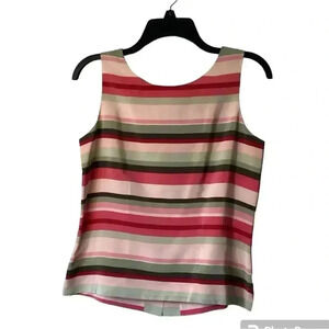 Charter Club Petite Lined Sleeveless 100% Silk  Soft Top and Skirt Size 4